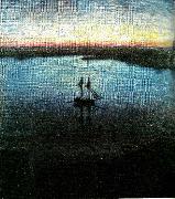 Eugene Jansson midsommarnatt vid riddarfjarden France oil painting artist